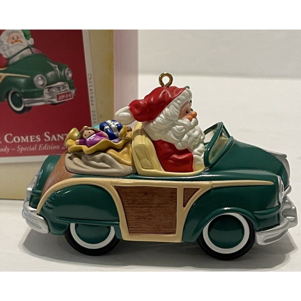 Hallmark Santa Woody Car Enthusiast Special Ed. 2005 Christmas Tree Ornament